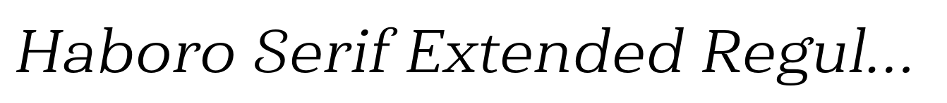 Haboro Serif Extended Regular Italic image